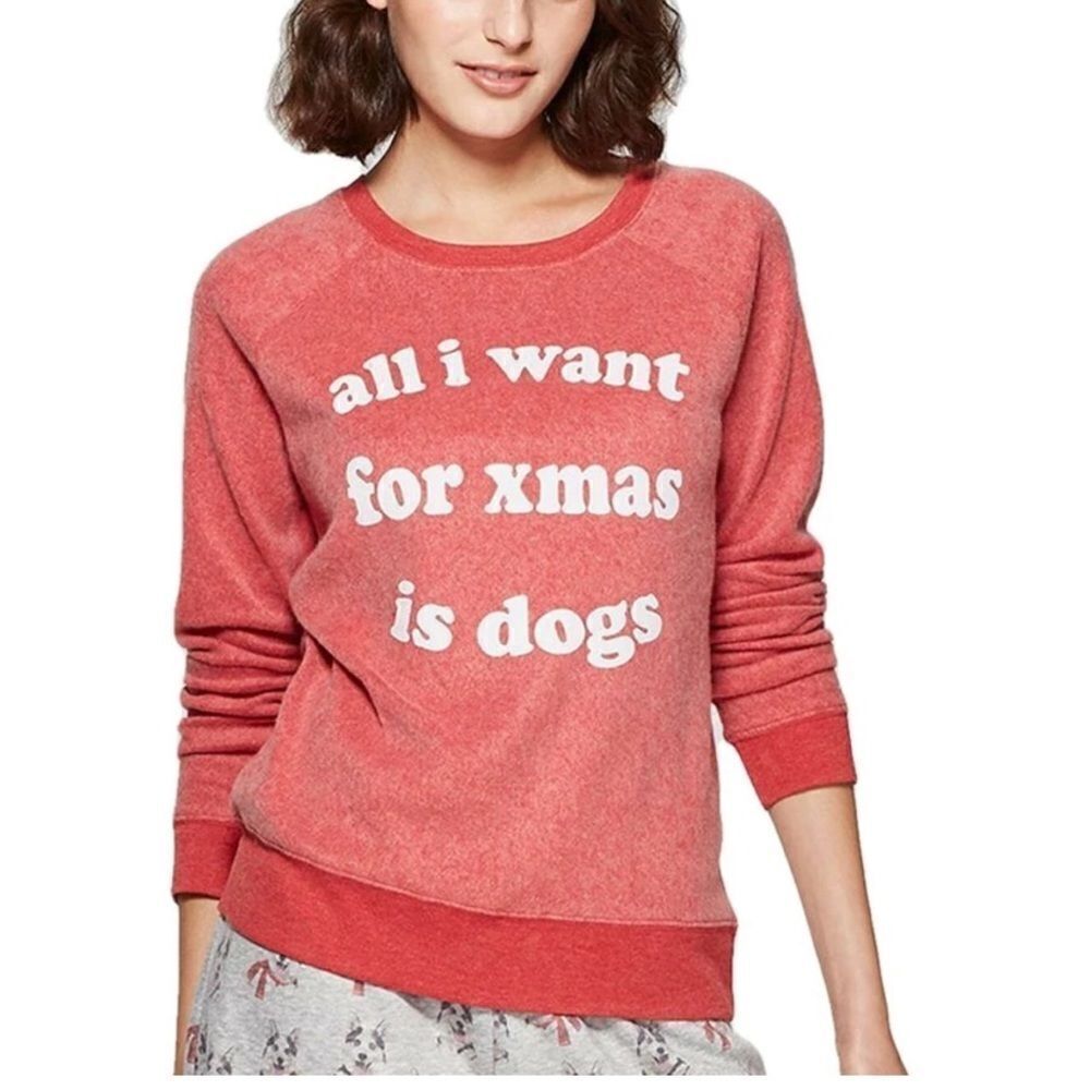 All I Want For Xmas Is Dogs Sweatshirt Red